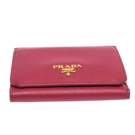 prada monochrome wallet pink|prada saffiano long wallet.